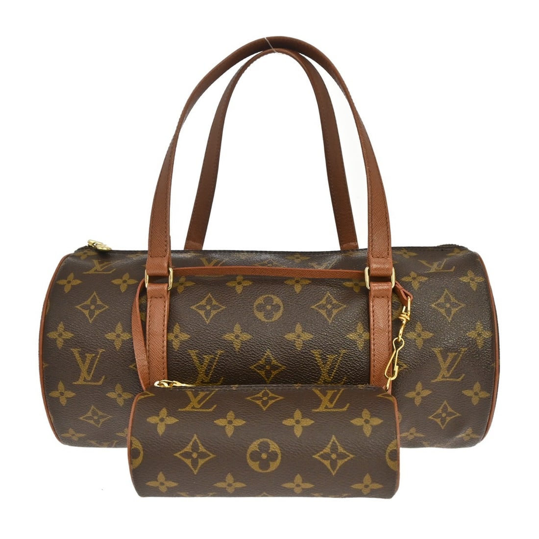 Louis Vuitton Papillon monogram canvas handbag: Louis Vuitton Papillon monogram canvas handbag This Louis Vuitton Papillon Handbag features the iconic monogram canvas in brown and is designed for women. Made in France, it offers a classic silhouett