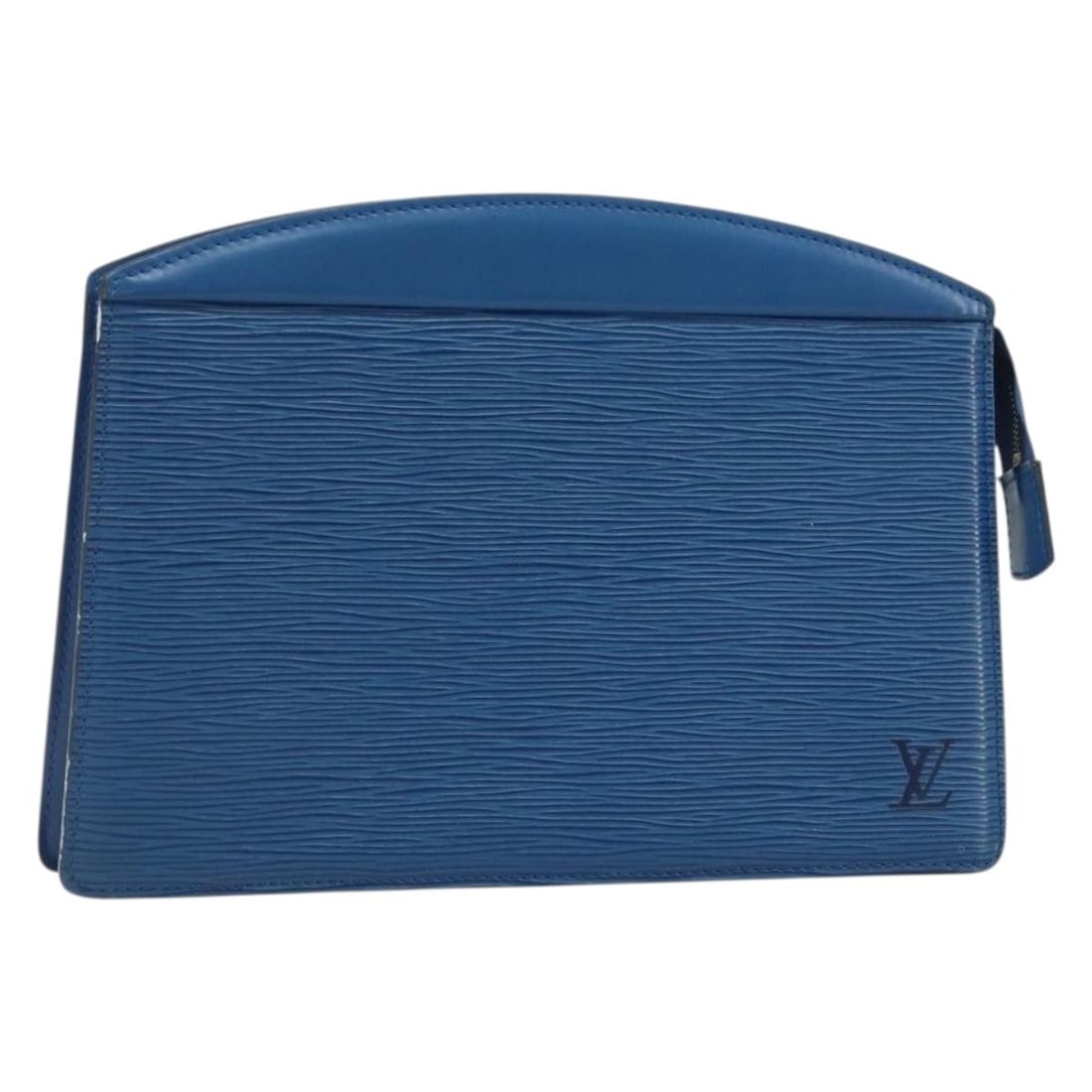 Louis Vuitton Epi Leather Blue Trousse Crete Pouch M48405: Louis Vuitton Epi Leather Blue Trousse Crete Pouch M48405 This Louis Vuitton Epi Trousse Crete Pouch in blue is crafted from signature Epi leather and was made in France. Designed for women, this pouc