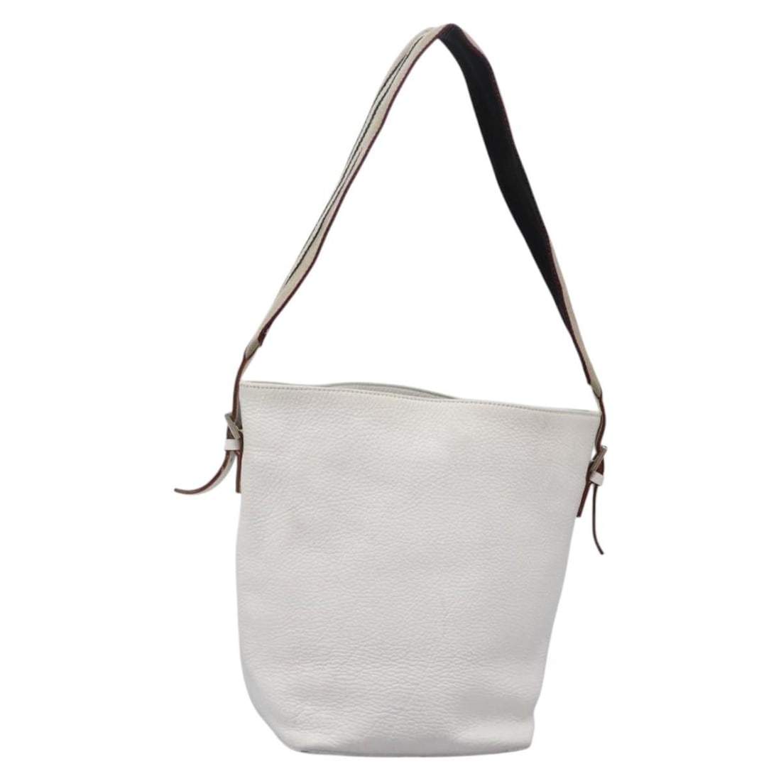 Burberry white silver leather shoulder bag with dust bag: Burberry white silver leather shoulder bag with dust bag This Burberry shoulder bag is crafted from white and silver leather and features a classic silhouette. Designed for women, it offers a versatil