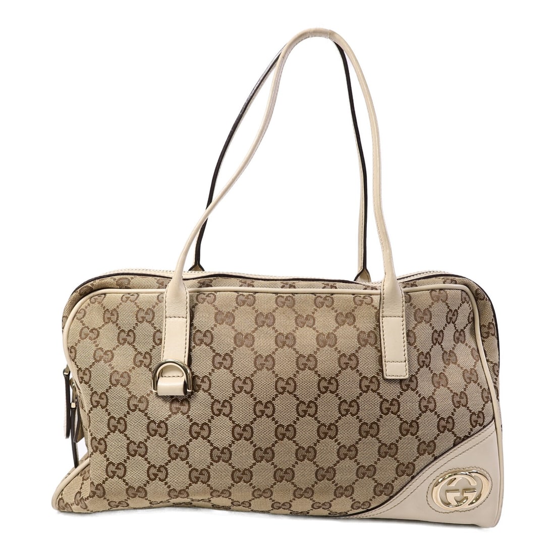 Gucci GG Canvas Brown Shoulder Bag 169971 GHW: Gucci GG Canvas Brown Shoulder Bag 169971 GHW This Gucci GG shoulder bag features the iconic GG canvas in brown, complemented by gold-tone hardware. Designed for women, the bag offers a classic should