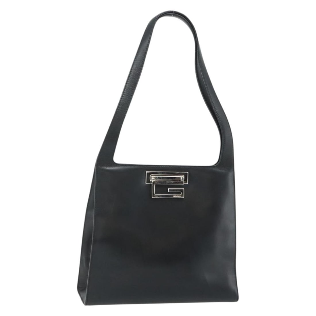 Gucci Black Silver Leather Shoulder Bag 001 3043: Gucci Black Silver Leather Shoulder Bag 001 3043 This GUCCI shoulder bag is crafted from black leather with silver accents and features a classic silhouette. Designed for women, it offers a compact ye