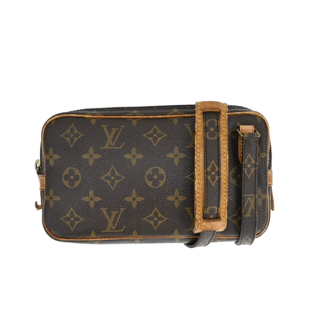 Louis Vuitton Marly Monogram Mini Crossbody Bag: Louis Vuitton Marly Monogram Mini Crossbody Bag This Louis Vuitton Marly Bandouliere shoulder bag features the signature Monogram pattern and is crafted from brown leather with a canvas lining. Design