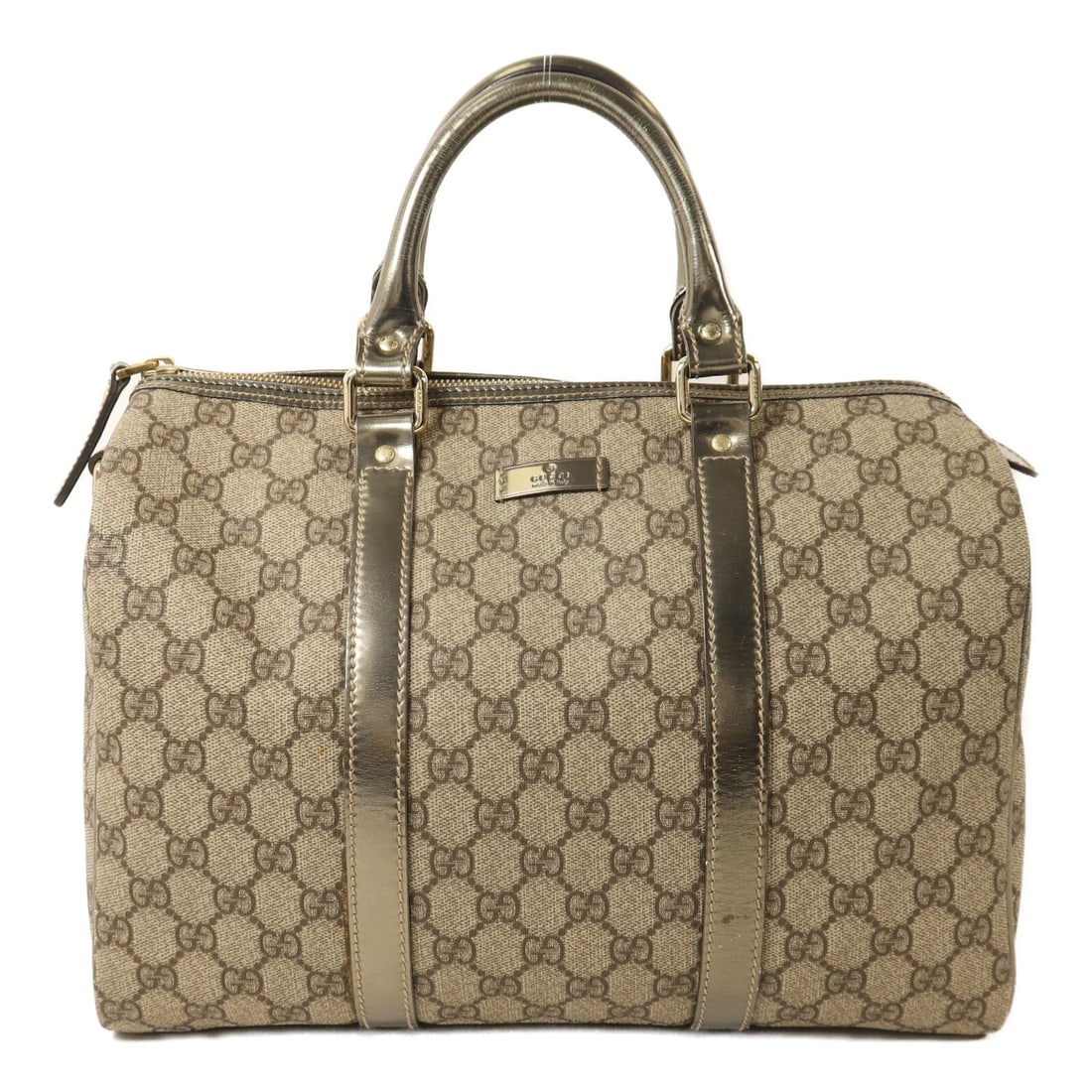 Gucci Boston handbag beige coated canvas GHW 193603 (1 of 17)