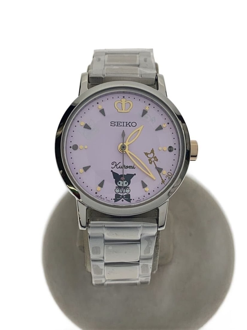 SEIKO Kuromi 20th Anniversary Purple Stainless Steel Wristwatch Limited 2000: SEIKO Kuromi 20th Anniversary Purple Stainless Steel Wristwatch Limited 2000 This SEIKO x Sanrio Kuromi 20th Anniversary Collaboration wristwatch is a limited edition piece, with only 2,000 units prod