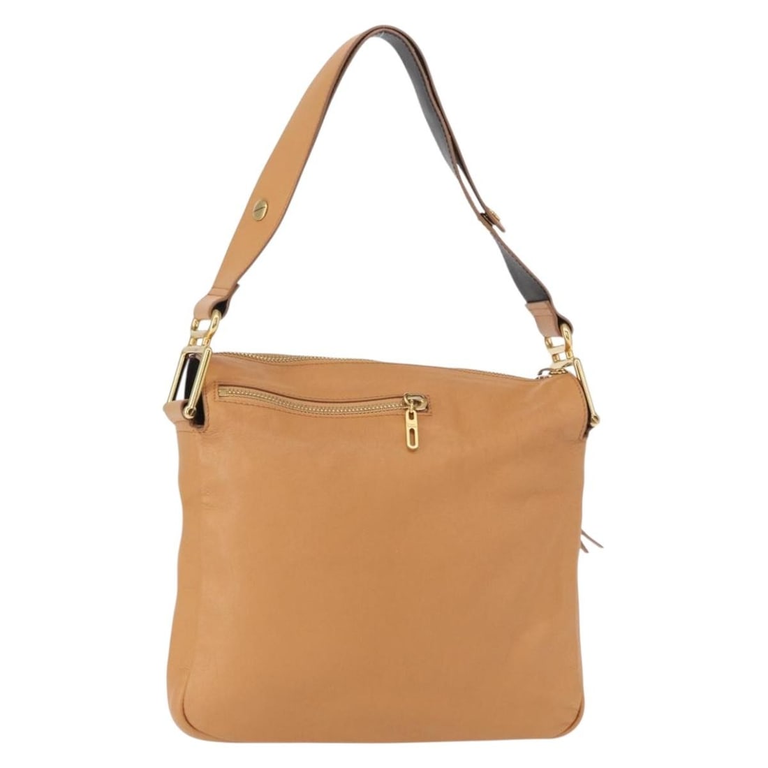 Chloe Vanessa Brown Leather Shoulder Bag Gold Accents Auth BS31202 (1 of 18)