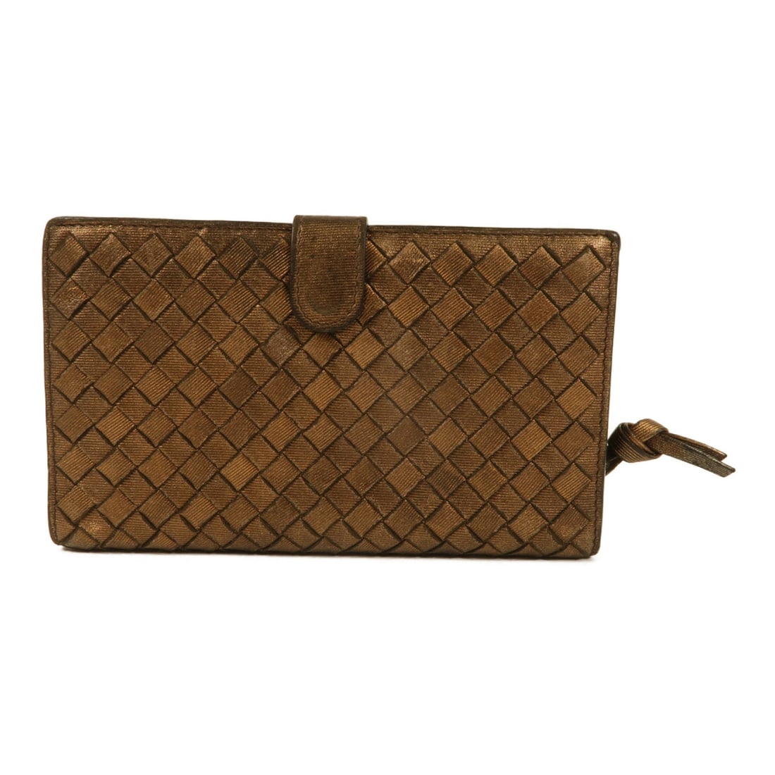 Bottega Veneta Brown Canvas Bifold Wallet: Bottega Veneta Brown Canvas Bifold Wallet This Bottega Veneta long bifold purse is crafted from brown canvas and features a classic, practical design. Made in Italy, this wallet is designed for women 