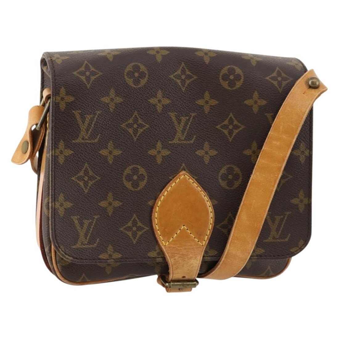 Monogram Canvas Cartouchiere MM Shoulder Purse by Louis Vuitton M51253 (1 of 18)