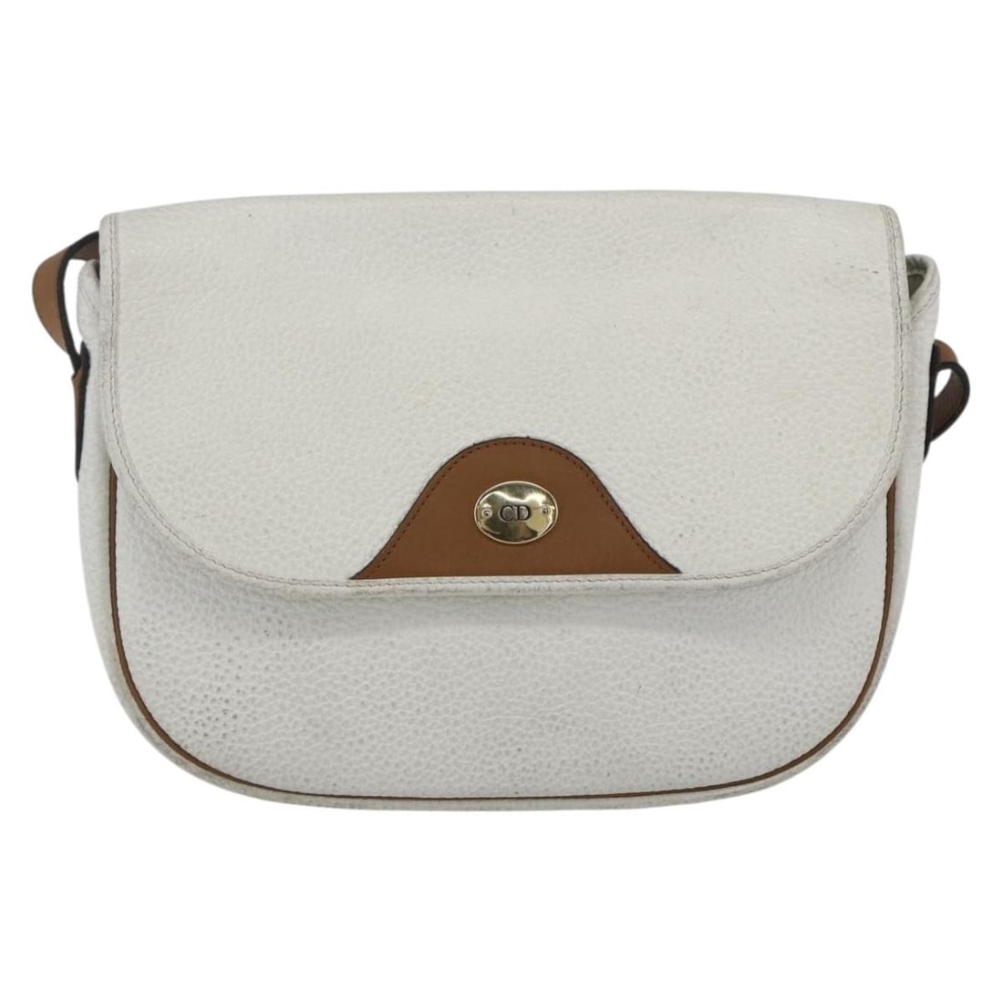 White Leather Chain Shoulder Bag by Christian Dior Vintage Collection: White Leather Chain Shoulder Bag by Christian Dior Vintage Collection This Christian Dior vintage shoulder bag is crafted from white leather and features a chain shoulder strap. Designed for women, th