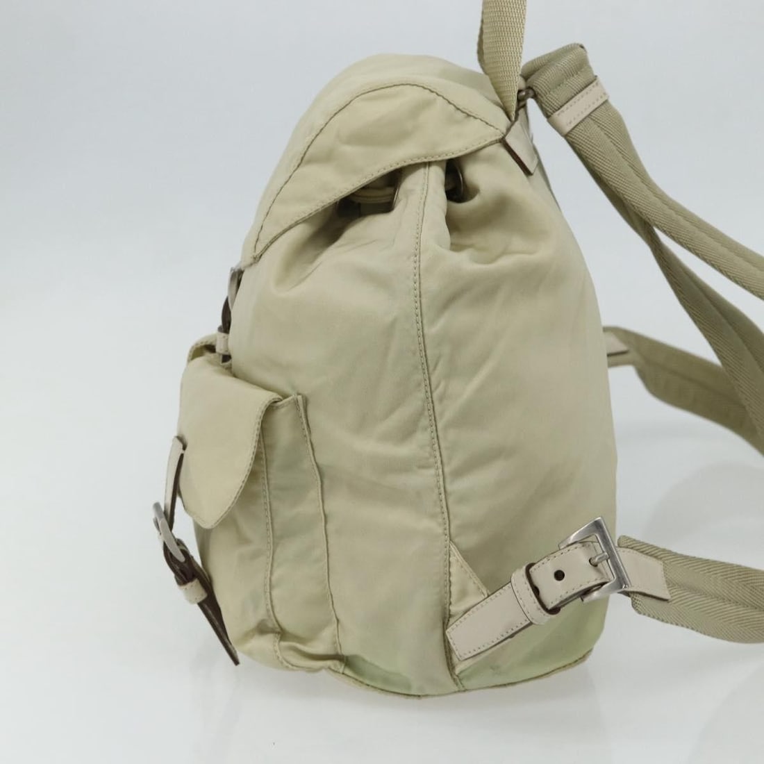 Prada Re-nylon beige nylon backpack - 4