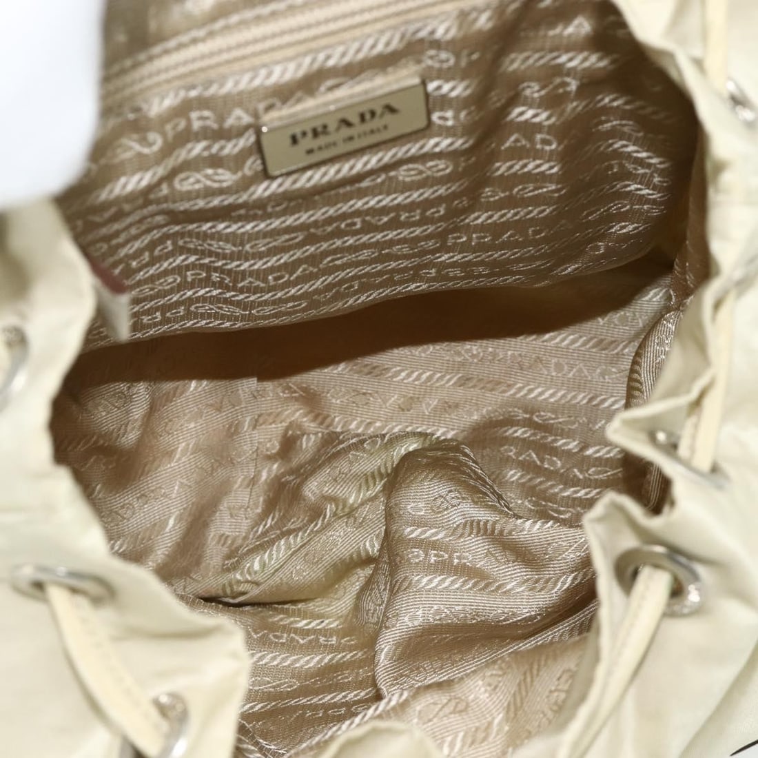 Prada Re-nylon beige nylon backpack - 5