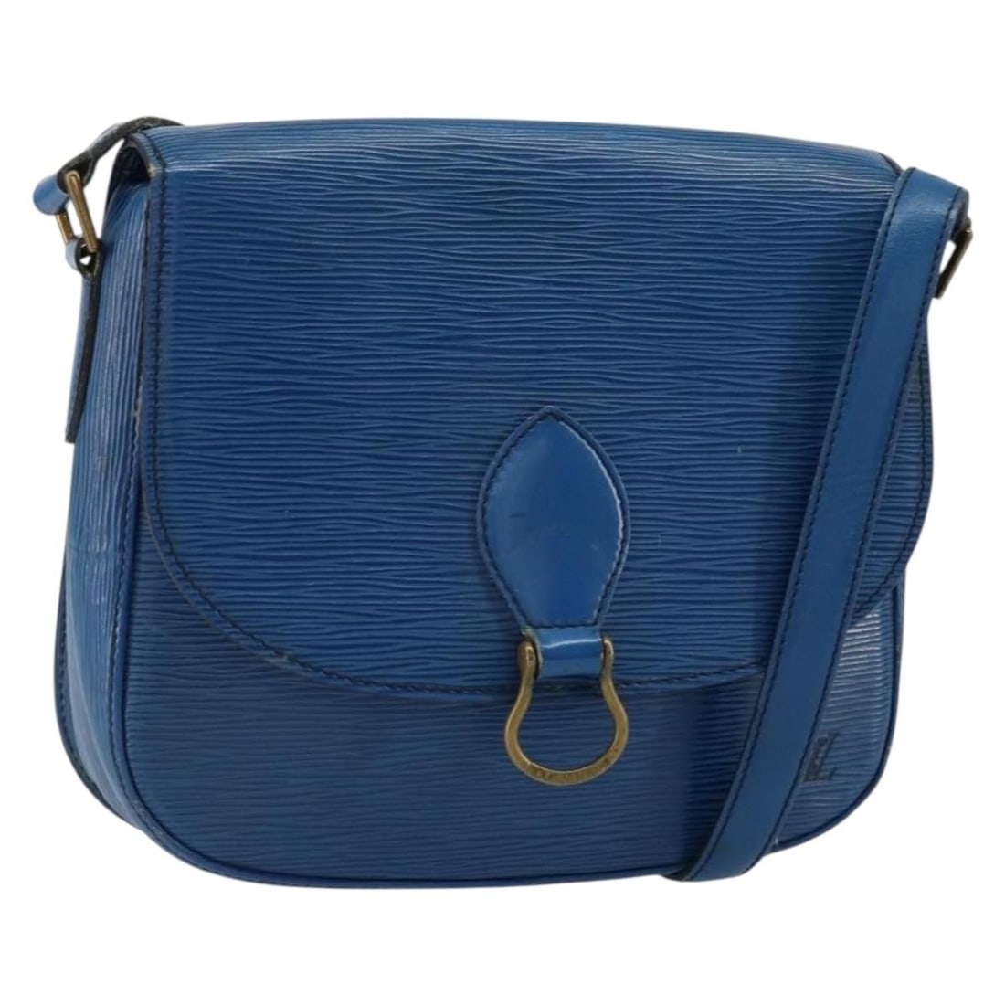 LOUIS VUITTON Epi Saint Cloud GM Shoulder Bag Toledo Blue M52195 Auth (1 of 18)
