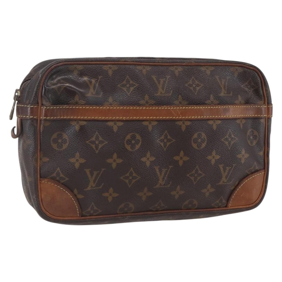 LOUIS VUITTON Monogram Compiegne 28 Clutch Bag M51845 Auth (1 of 18)