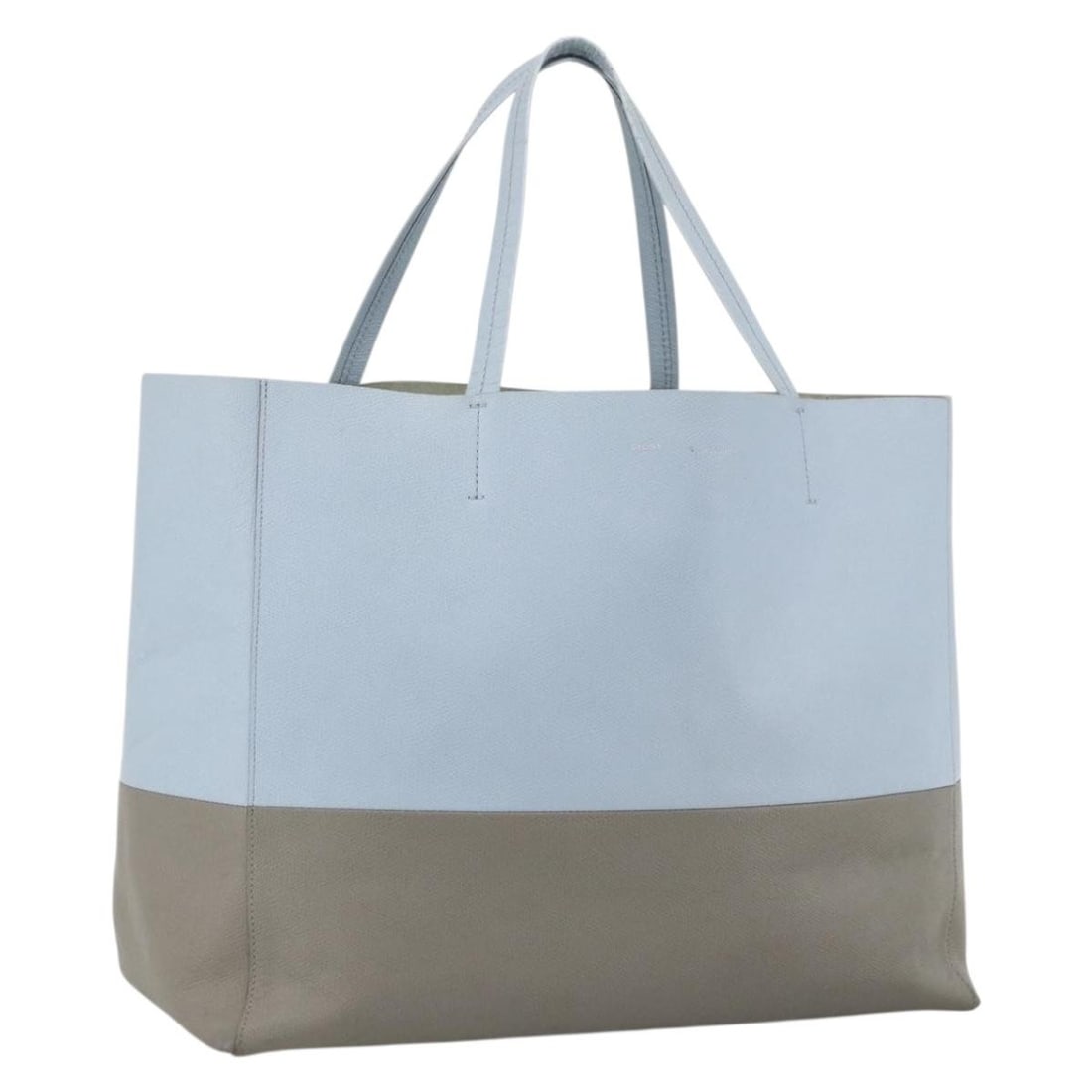 Celine Light Blue Leather Horizontal Tote Bag Silver Hardware (1 of 18)