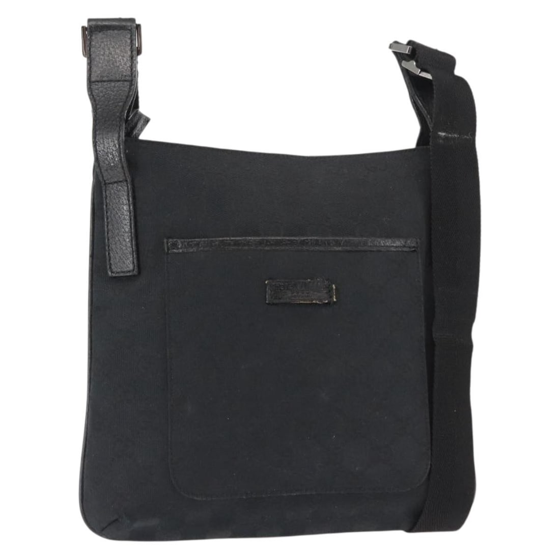 GUCCI GG Canvas Shoulder Bag Black Silver 122793 Made in Italy (1 of 18)