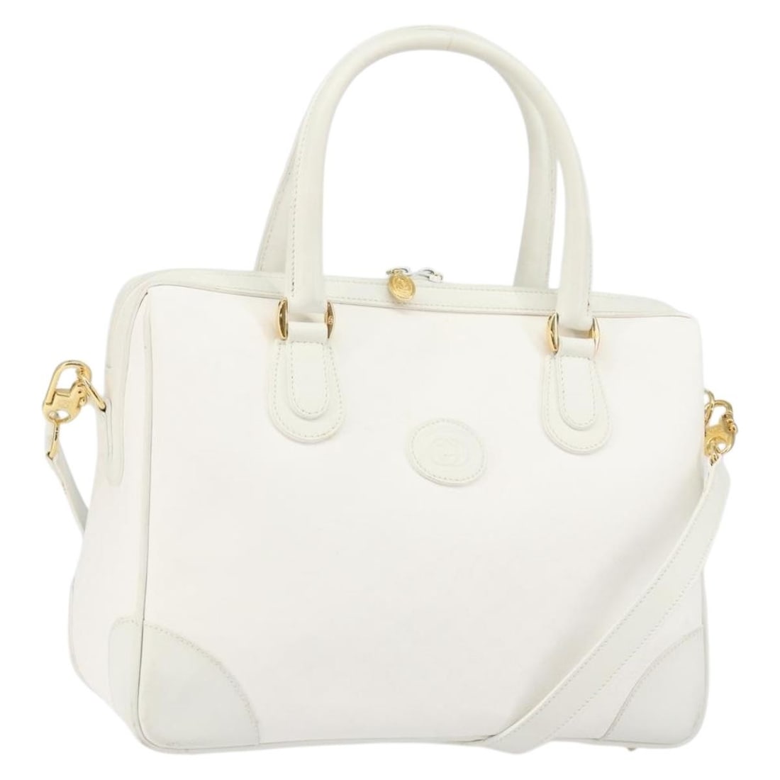 Gucci Micro GG Supreme White Gold PVC Boston Bag with Shoulder Strap: Gucci Micro GG Supreme White Gold PVC Boston Bag with Shoulder Strap This is a Gucci Micro GG Supreme Boston Bag in white and gold, crafted from PVC leather and micro small GG canvas. Designed for wom