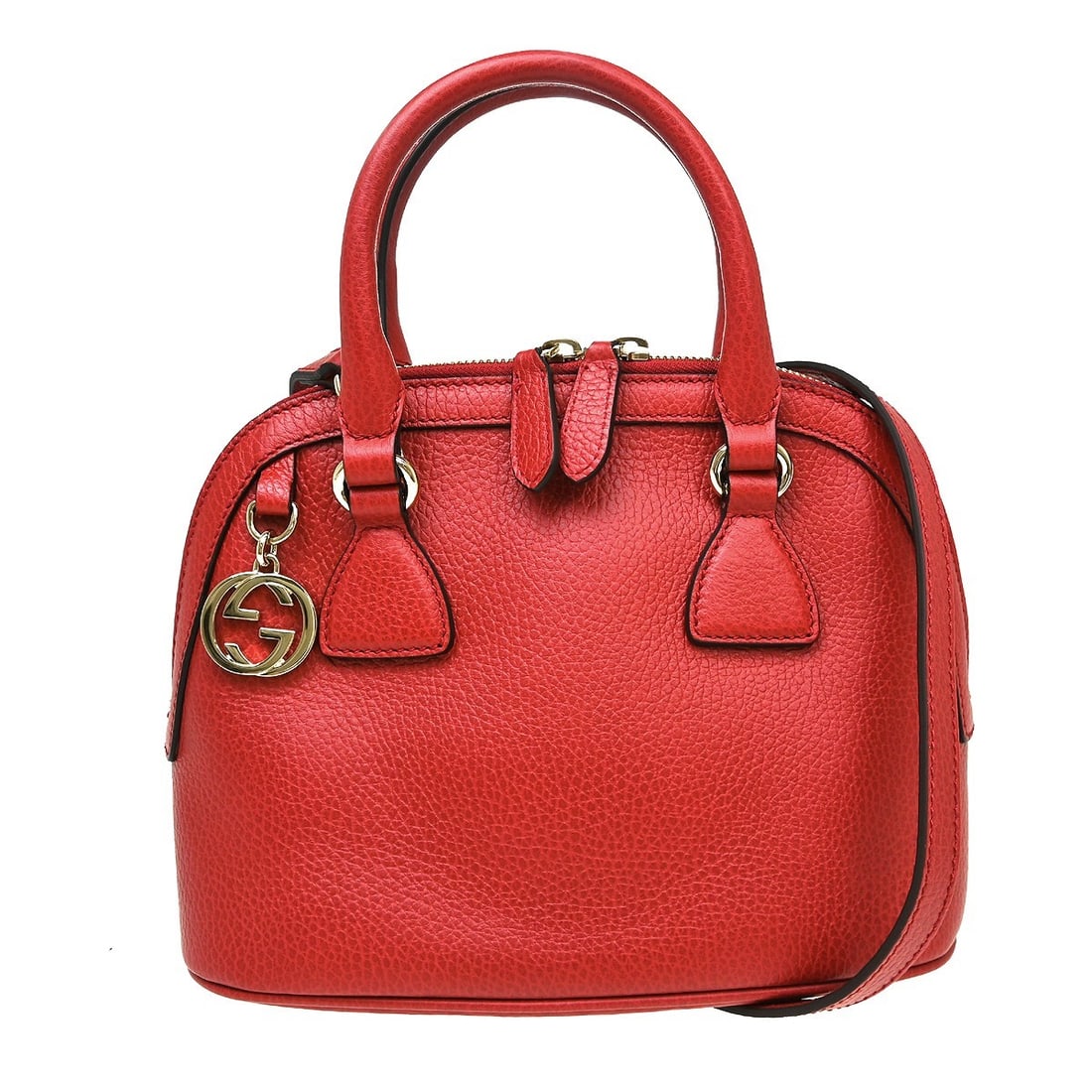 Gucci Guccissima red leather shoulder bag with strap (1 of 6)