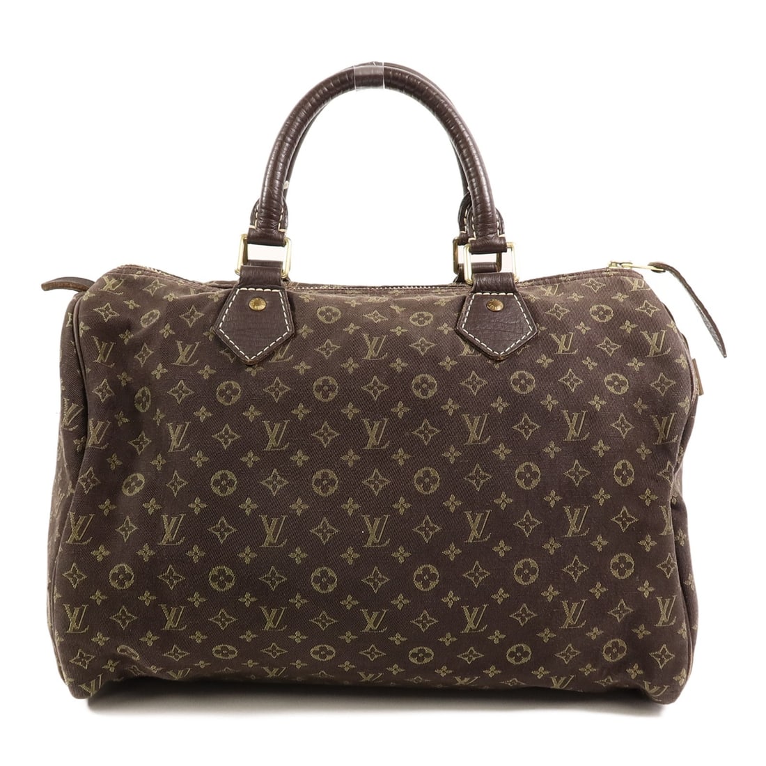 Louis Vuitton Speedy 30 Brown Monogram Mini Lin Canvas Handbag GHW (1 of 18)