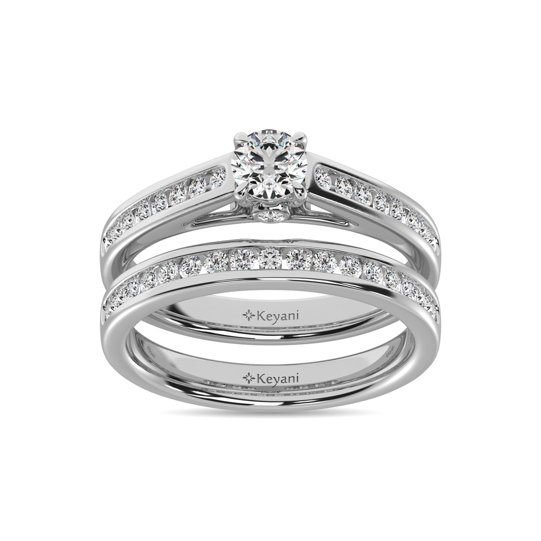 Diamond 1 Ct.Tw. Bridal Ring in 14K White Gold: Diamond 1 Ct.Tw. Bridal Ring in 14K White Gold 14k White Gold Stone Color: G-h Stone Clarity: Si2 Each ring is presented in standard size 6.5. Complimentary resizing is available between sizes 510 (in
