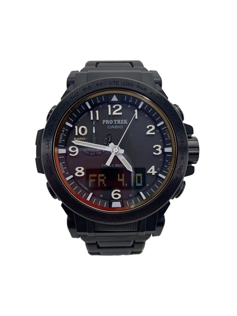 CASIO PRW-51FC-1JF Biomass Plastic Solar Men's Wristwatch: CASIO PRW-51FC-1JF Biomass Plastic Solar Men's Wristwatch This Casio Pro Trek Climber Line PRW-51FC-1JF men's wristwatch features a durable black biomass plastic case and band. Powered by solar energy