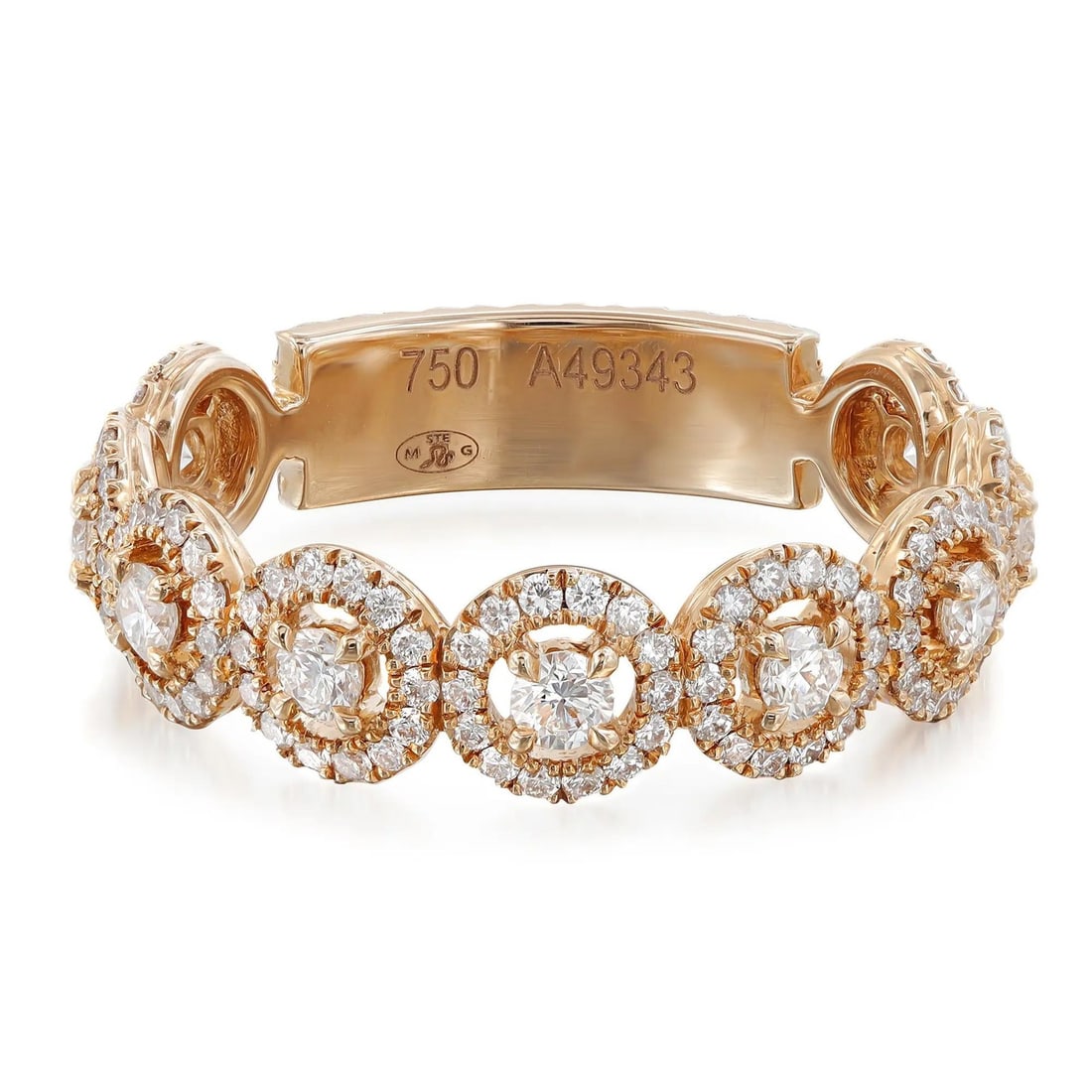 Messika All Joy 0.90CT Diamond Band Ring 18K Rose Gold Size 7.25: Messika All Joy 0.90CT Diamond Band Ring 18K Rose Gold Size 7.25 Elevate your jewelry collection with the exquisite Messika All Joy diamond band ring, crafted from luxurious 18K rose gold. This stunni