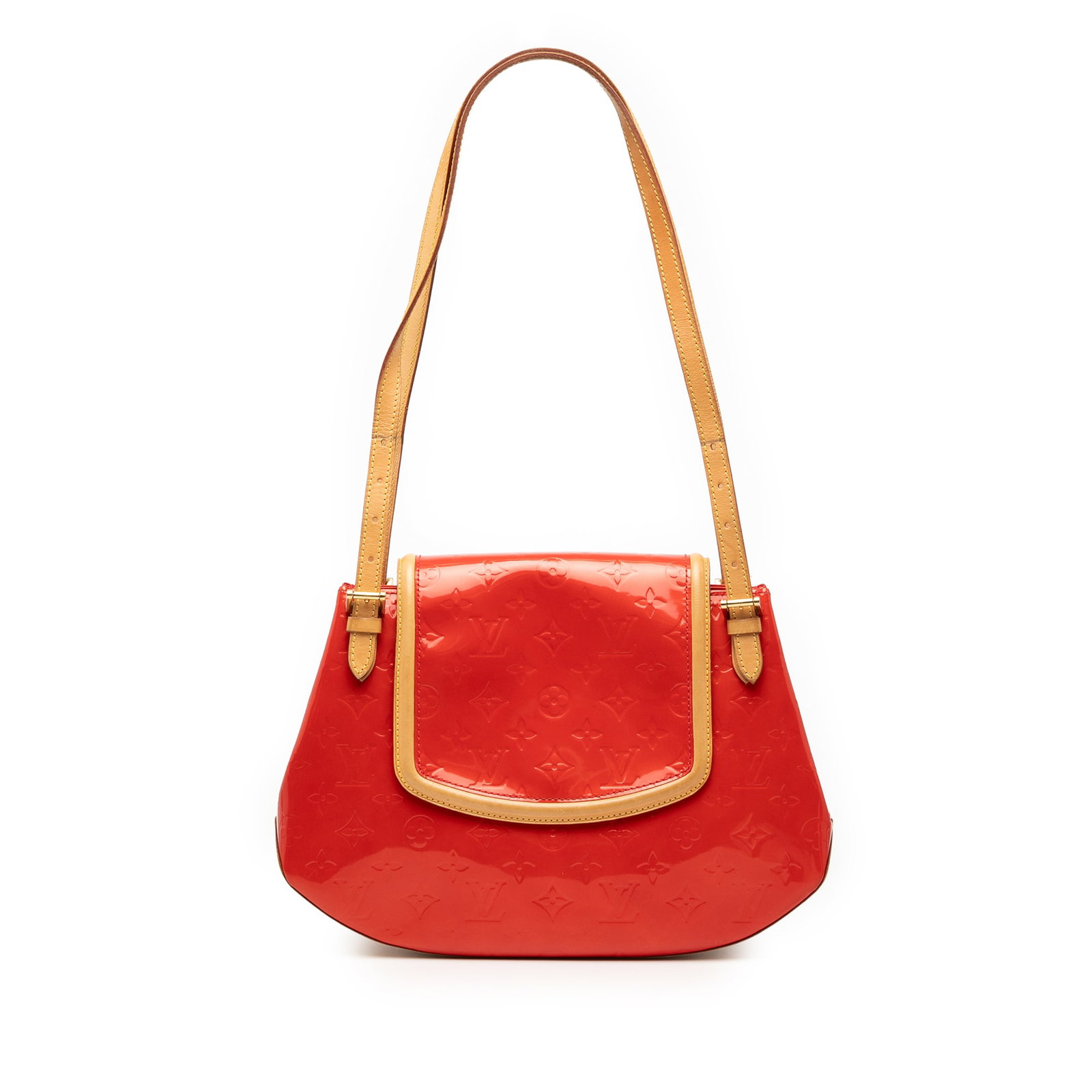 Louis Vuitton Biscayne Bay GM Monogram Vernis Red Shoulder Bag (1 of 7)