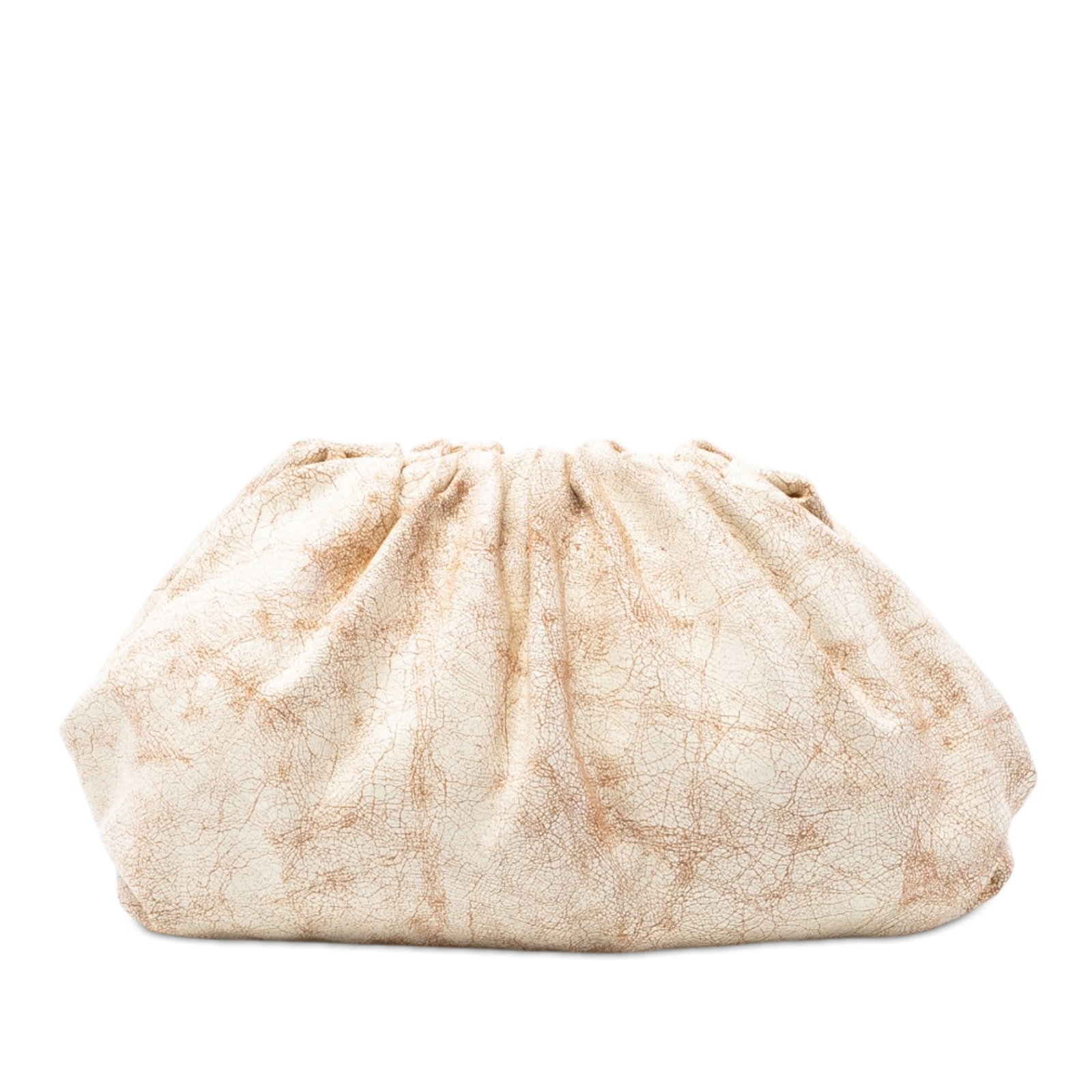 Bottega Veneta beige leather pouch Crackled Calfskin The Pouch (1 of 7)