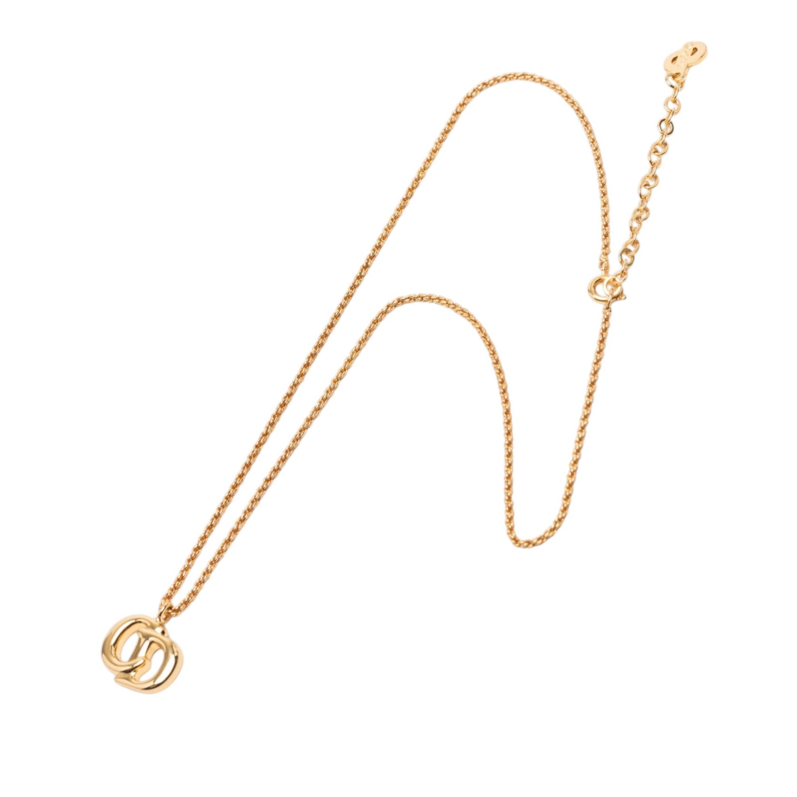 Dior gold plated CD logo pendant necklace (1 of 6)