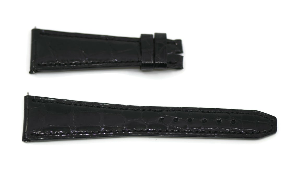 Pierre Kunz 20mm Black Leather Wristwatch Strap 100% Authentic (1 of 2)