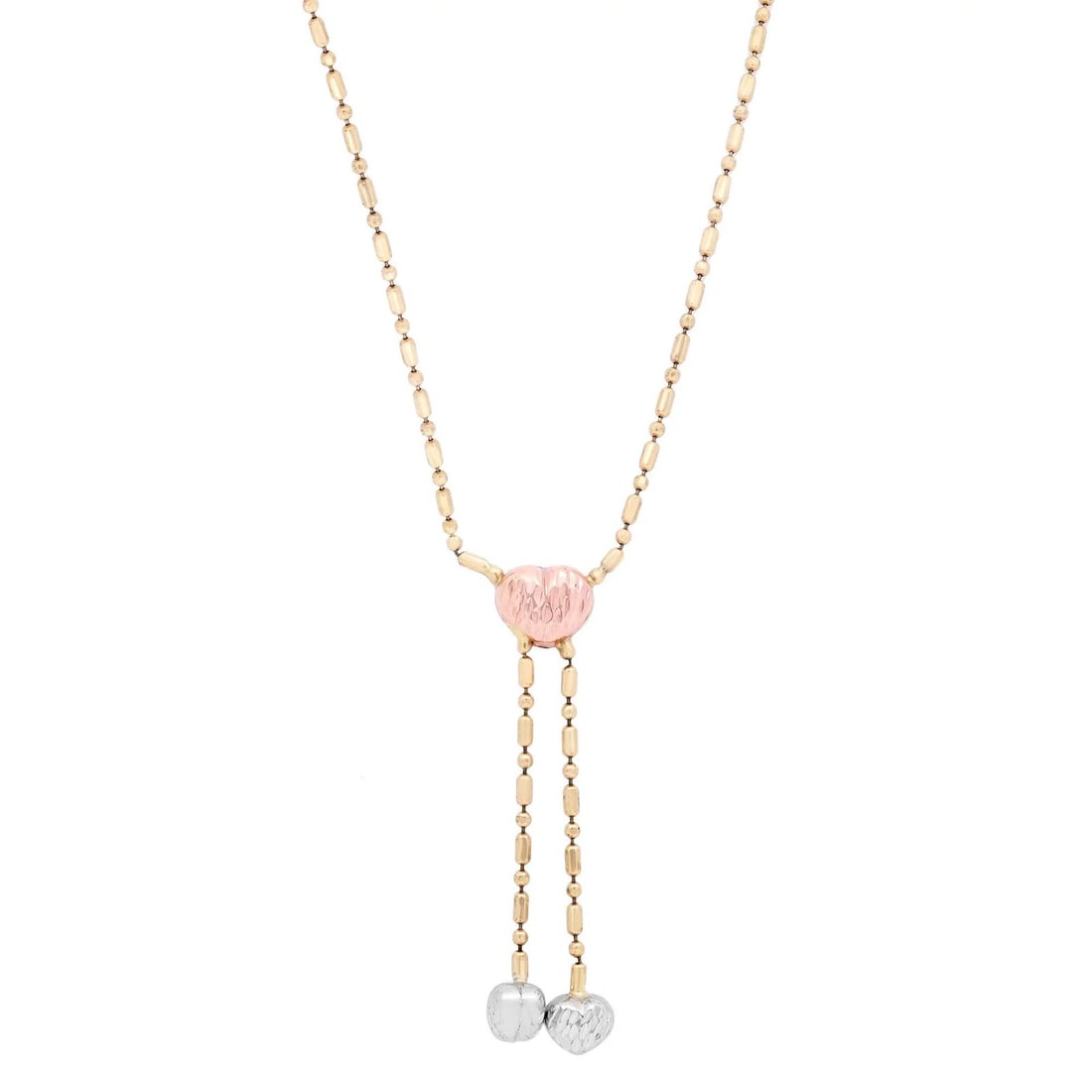Rachel Koen 14K Multicolor Gold Lariat Necklace 16 Inch Handmade (1 of 5)