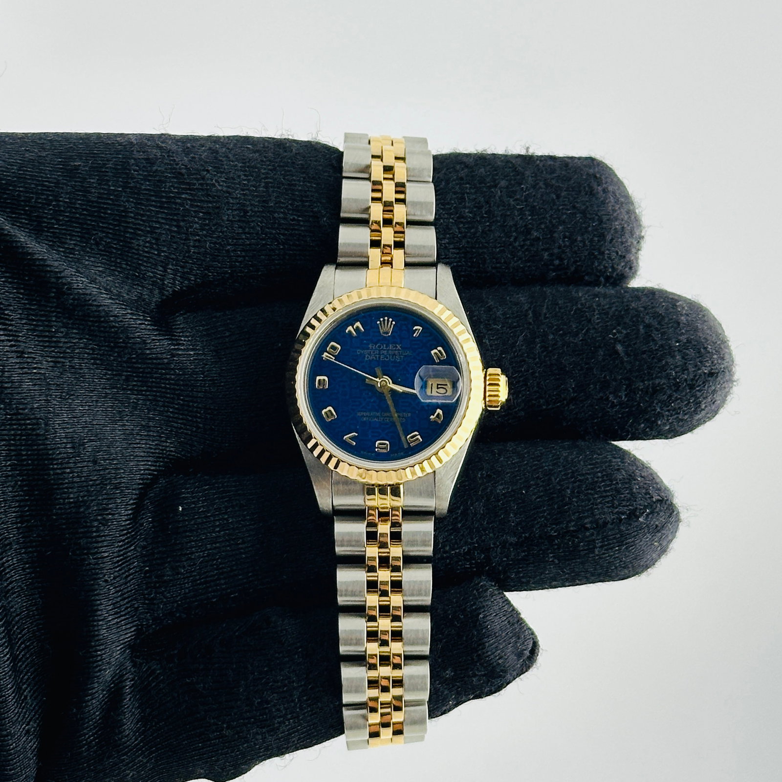 Rolex Datejust Lady 69173 Blue Anniversary Dial Jubilee Bracelet Papers (1 of 6)