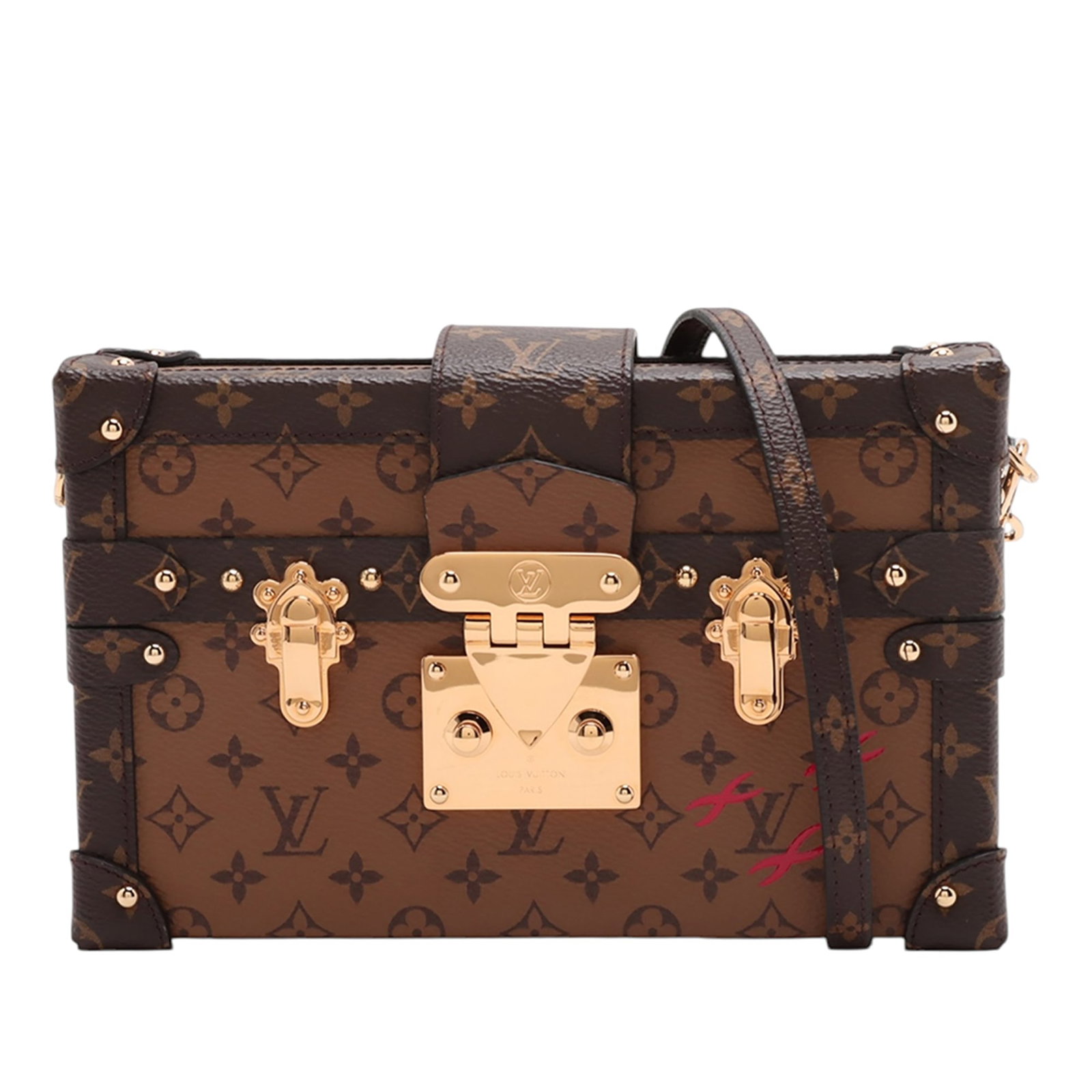 Louis Vuitton Petite Malle Monogram Reverse Brown Bag (1 of 7)