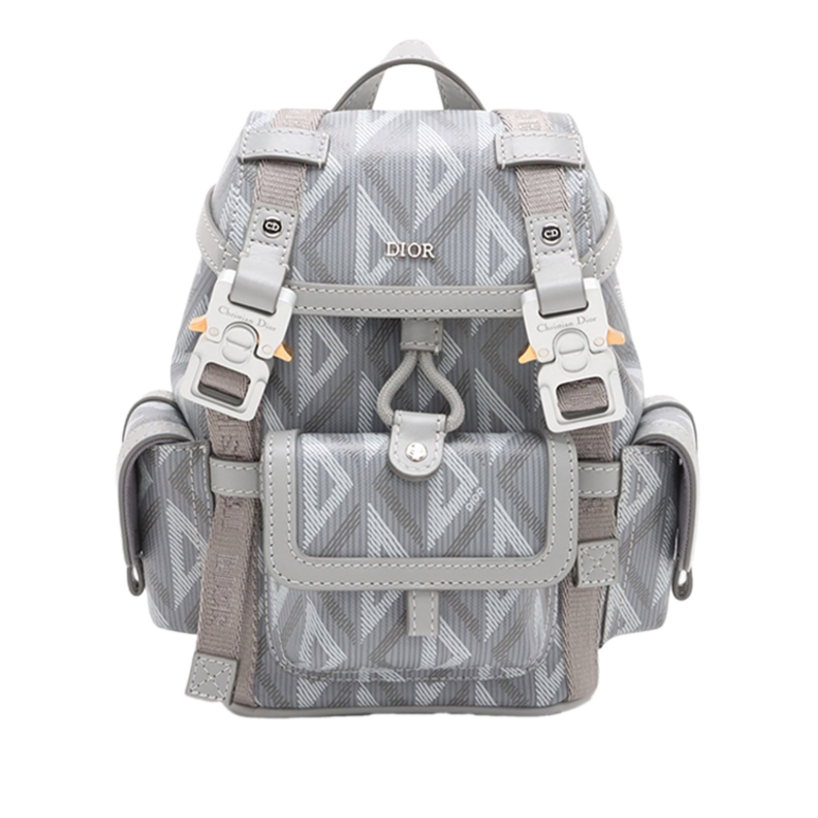 Dior CD Diamond Mini Backpack Gray Coated Canvas (1 of 10)