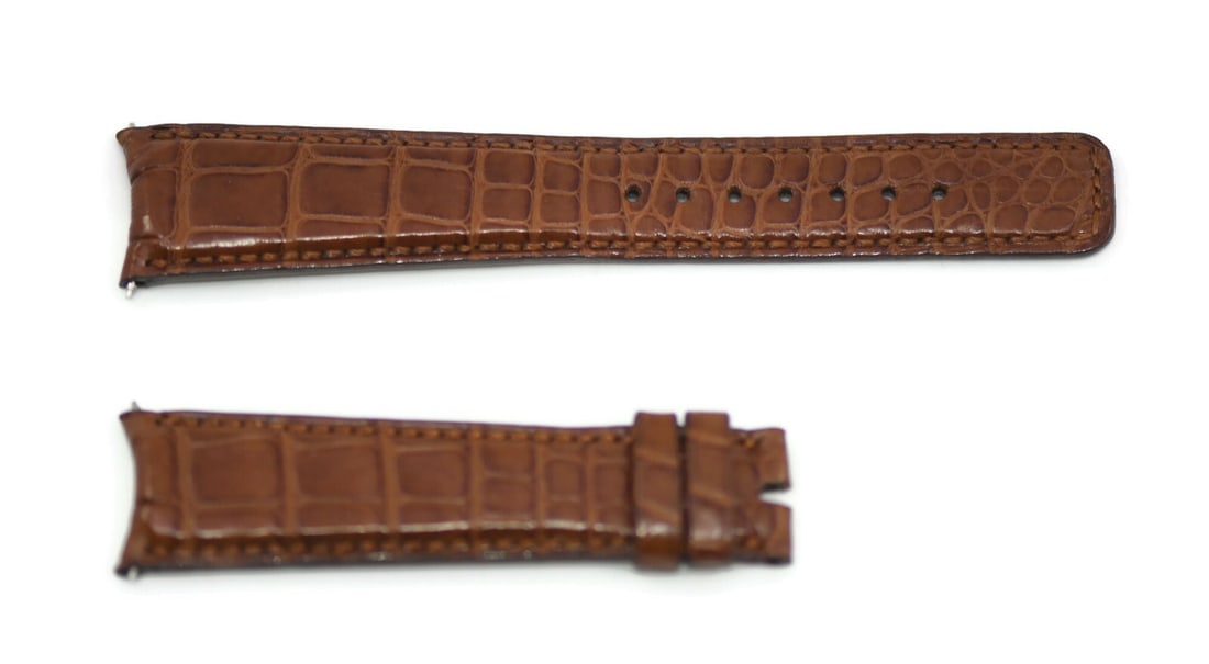 Authentic Pierre Kunz Brown Leather Watch Strap 20mm (1 of 2)