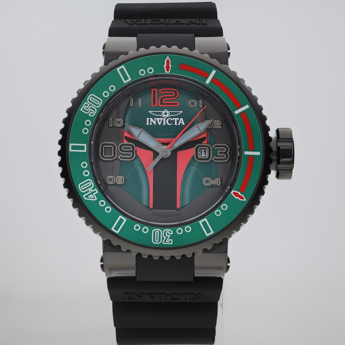 Invicta Star Wars Boba Fett Men's Watch Limited Edition Black Steel Dial 27669: Invicta Star Wars Boba Fett Men's Watch Limited Edition Black Steel Dial 27669 Experience the allure of the Invicta Star Wars Boba Fett Men's Watch, a perfect blend of casual luxury and robust functio