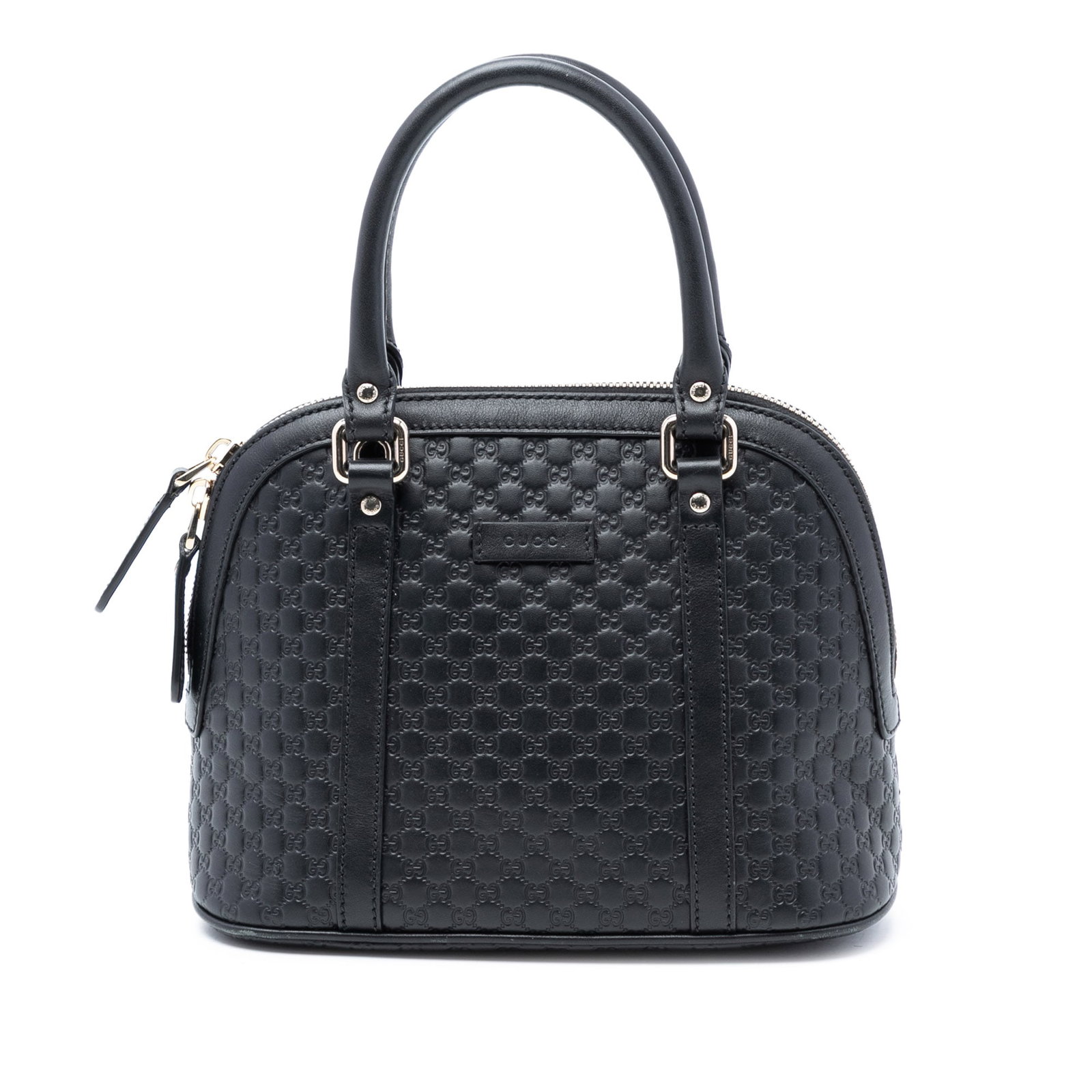 Gucci Mini Microguccissima Dome Leather Satchel Black (1 of 7)