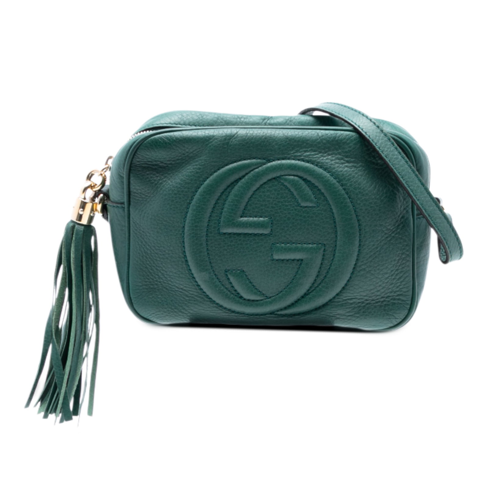 Gucci Soho Disco green leather crossbody bag (1 of 7)