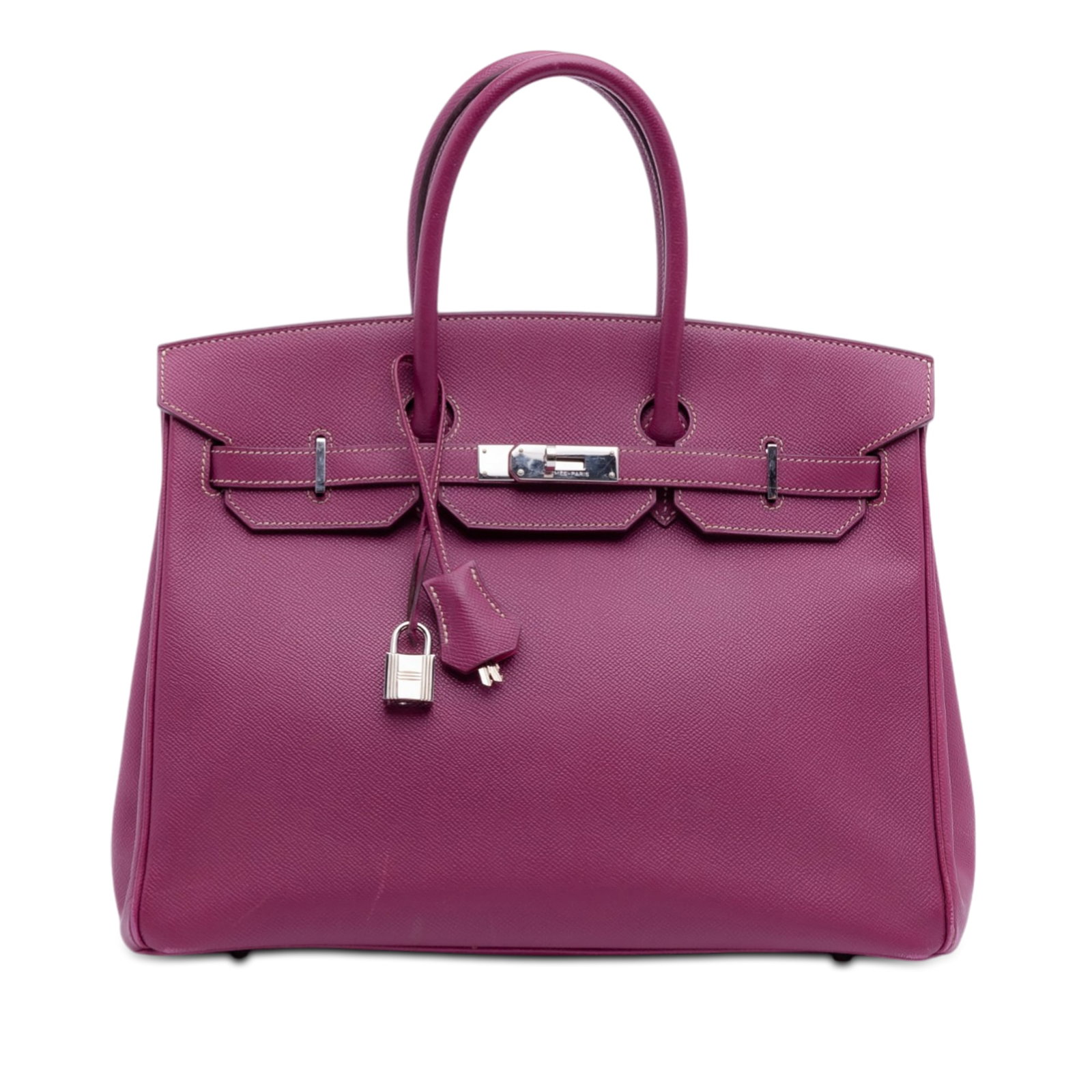 Hermes Birkin 35 Epsom Candy Verso Tote in Tosca and Rose Tyrien Leather (1 of 10)