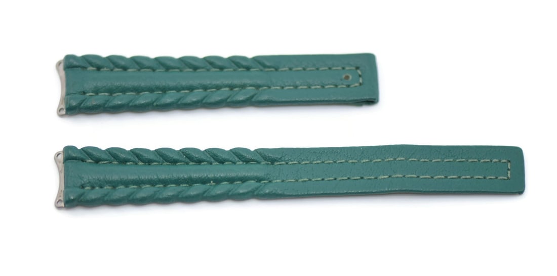 Authentic TAG Heuer Green Leather Watch Strap 15mm (1 of 2)