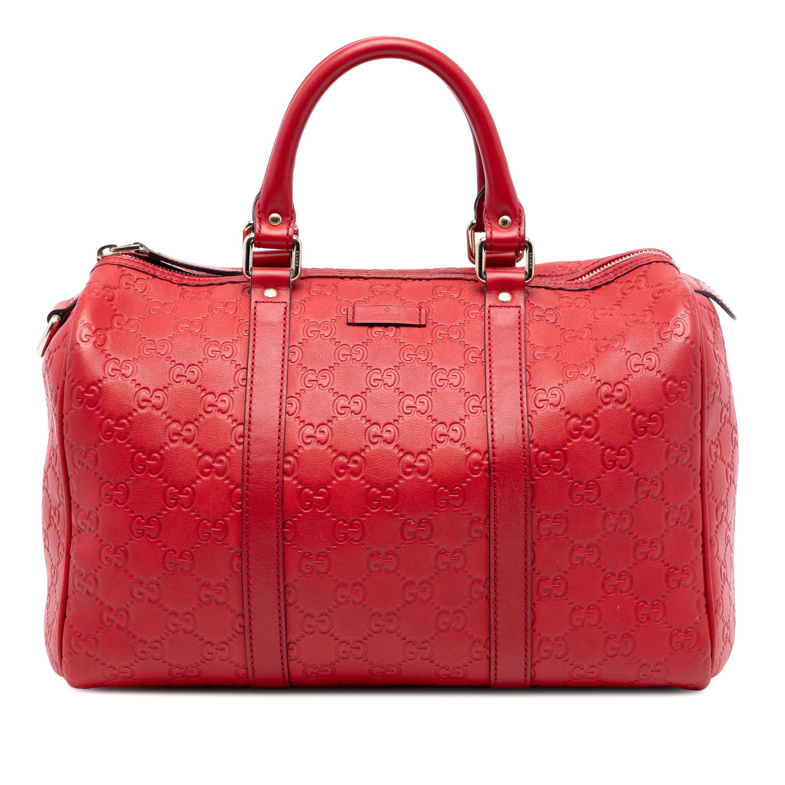 Gucci Joy Boston Bag in Red Guccissima Embossed Leather Medium Size (1 of 7)