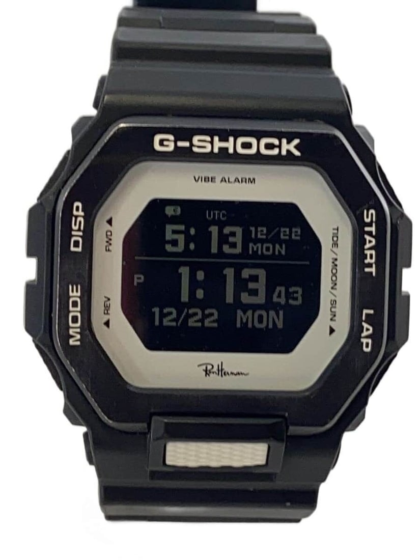 Casio G Shock GBX 100 Ron Herman men's wristwatch: Casio G Shock GBX 100 Ron Herman men's wristwatch This is a CASIO G-SHOCK GBX-100 men's wristwatch from the Ron Herman collaboration. The watch is pre-owned and shows signs of use and some damage, but