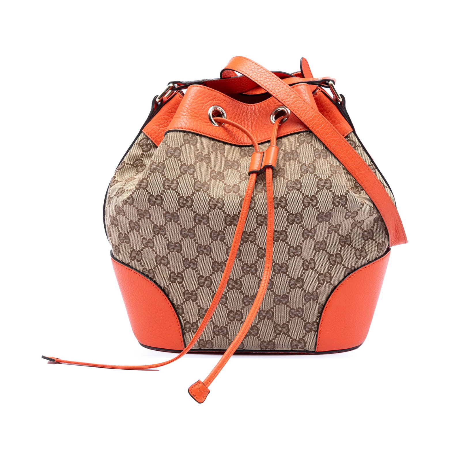 Gucci beige canvas bucket bag with drawstring closure (1 of 7)