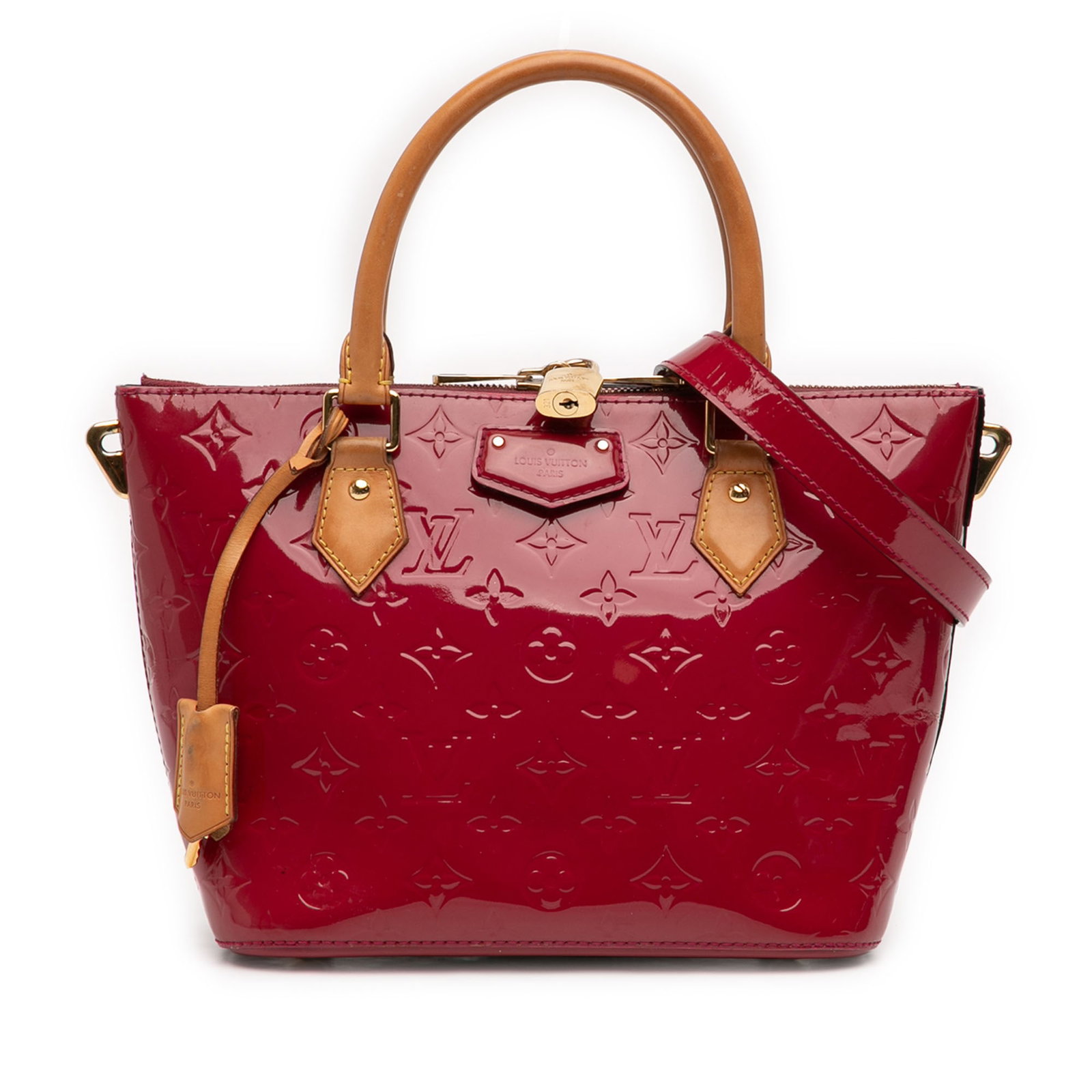 Red Vernis Leather Montebello PM Bag with Detachable Strap by Louis Vuitton (1 of 11)