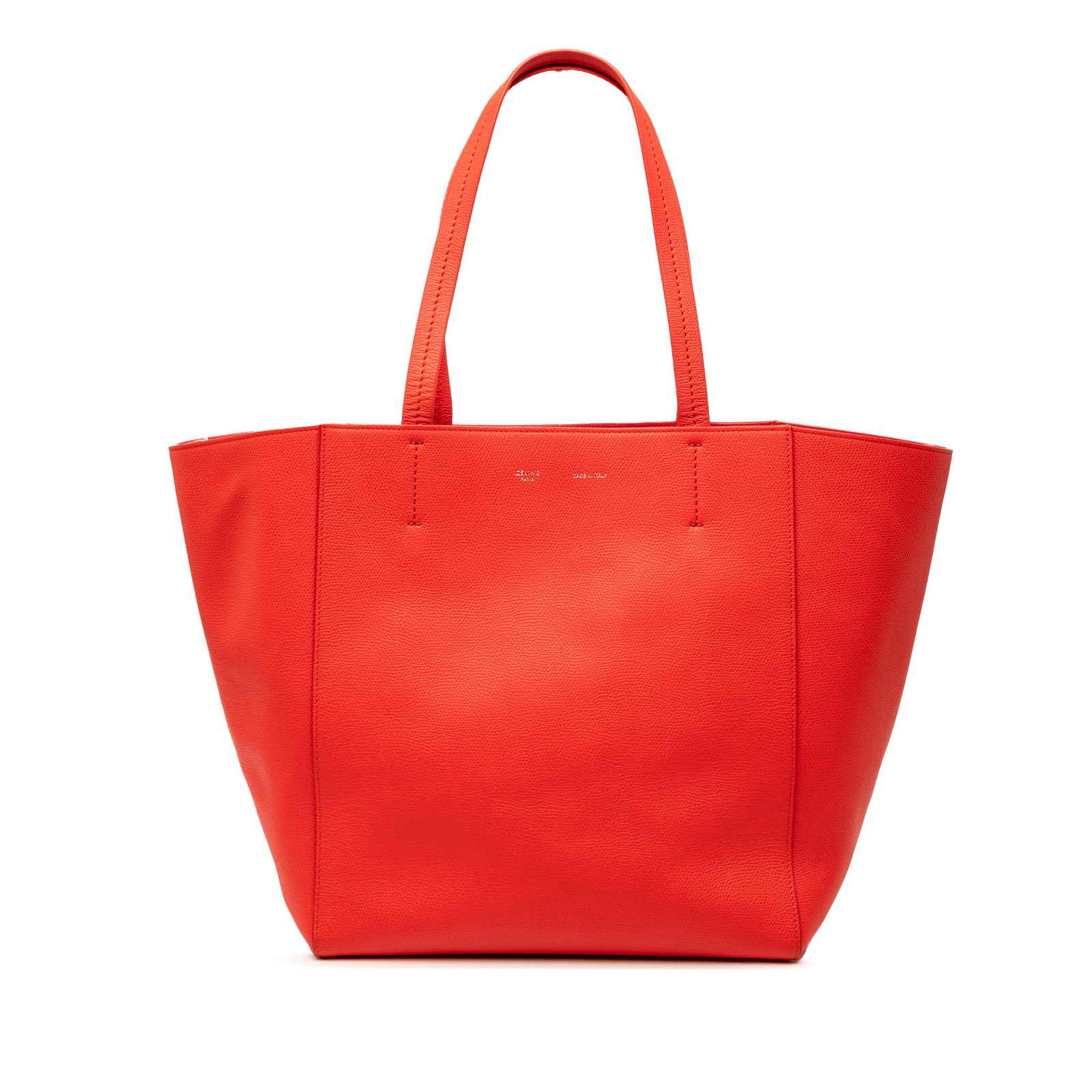 Celine Phantom Cabas Small Red Grained Calfskin Leather Tote Bag (1 of 8)
