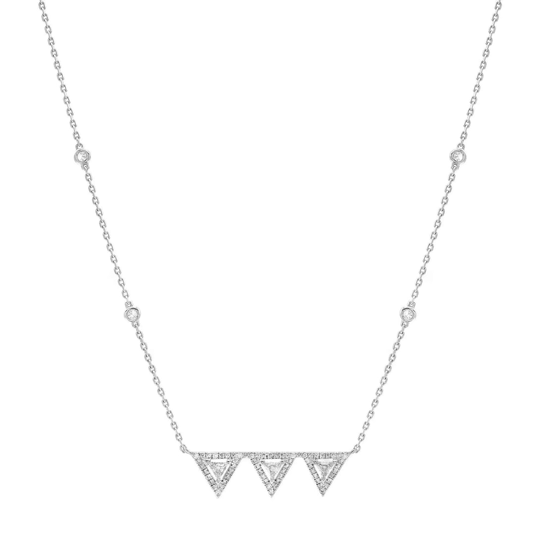 Messika Thea Toi & Moi 0.57Ct Diamond Necklace 18K White Gold 17in (1 of 6)