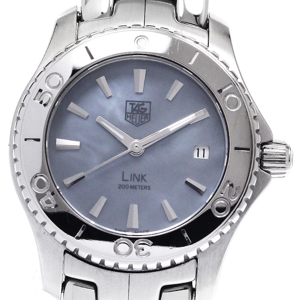 Tag Heuer Link Date Quartz Blue Shell Women's Wristwatch (1 of 6)