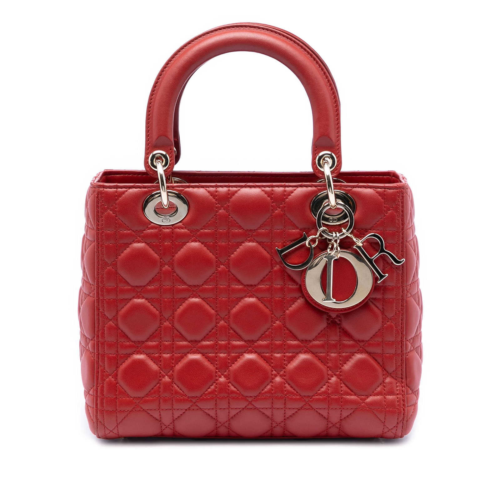 Dior Lady Cannage Medium Lambskin Top Handle Bag (1 of 7)