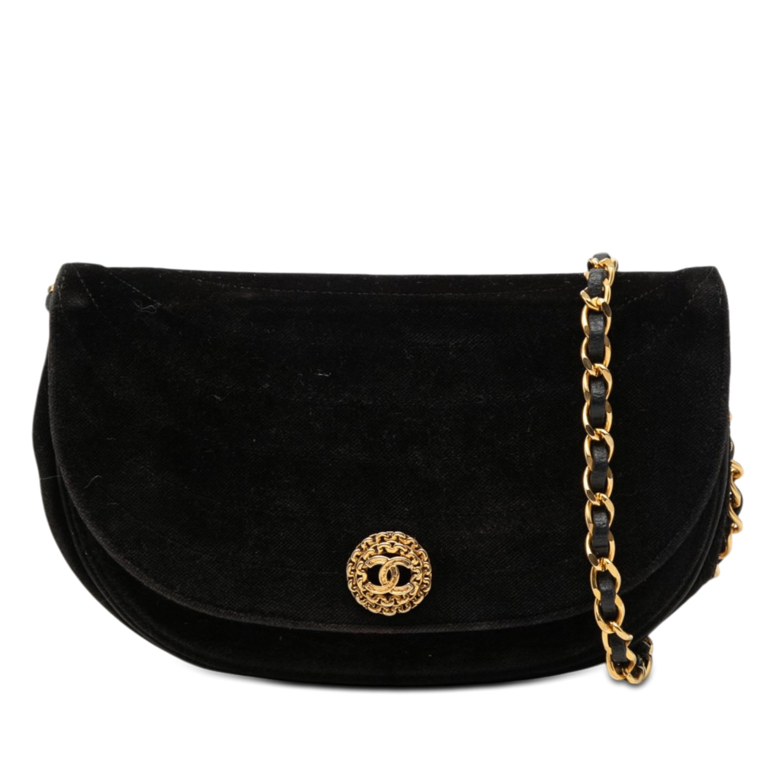Chanel Half Moon Flap Velvet CC Crossbody Bag (1 of 7)