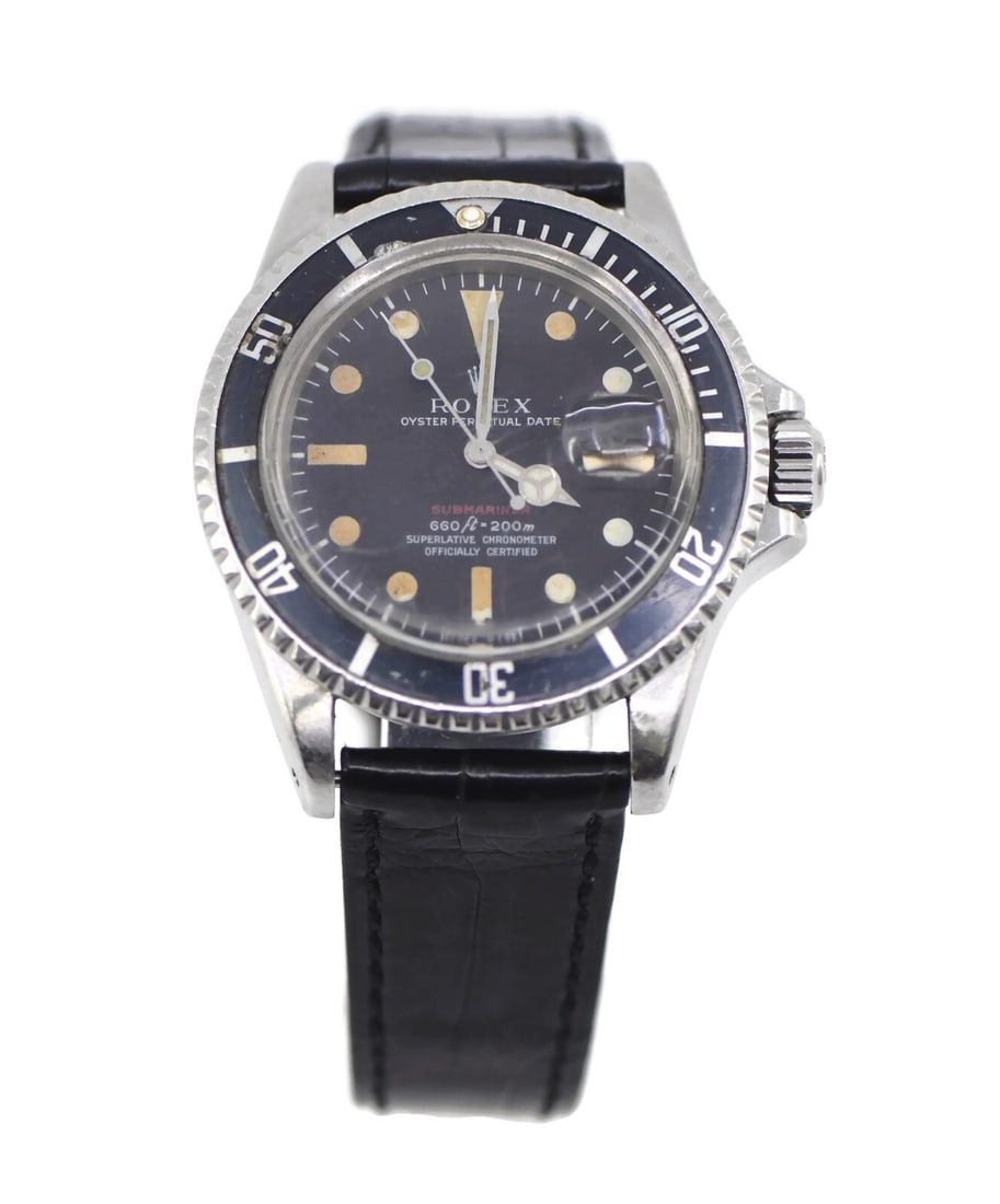 Rolex Submariner Red Stainless Steel Watch 40mm Ref 1680 (1 of 5)
