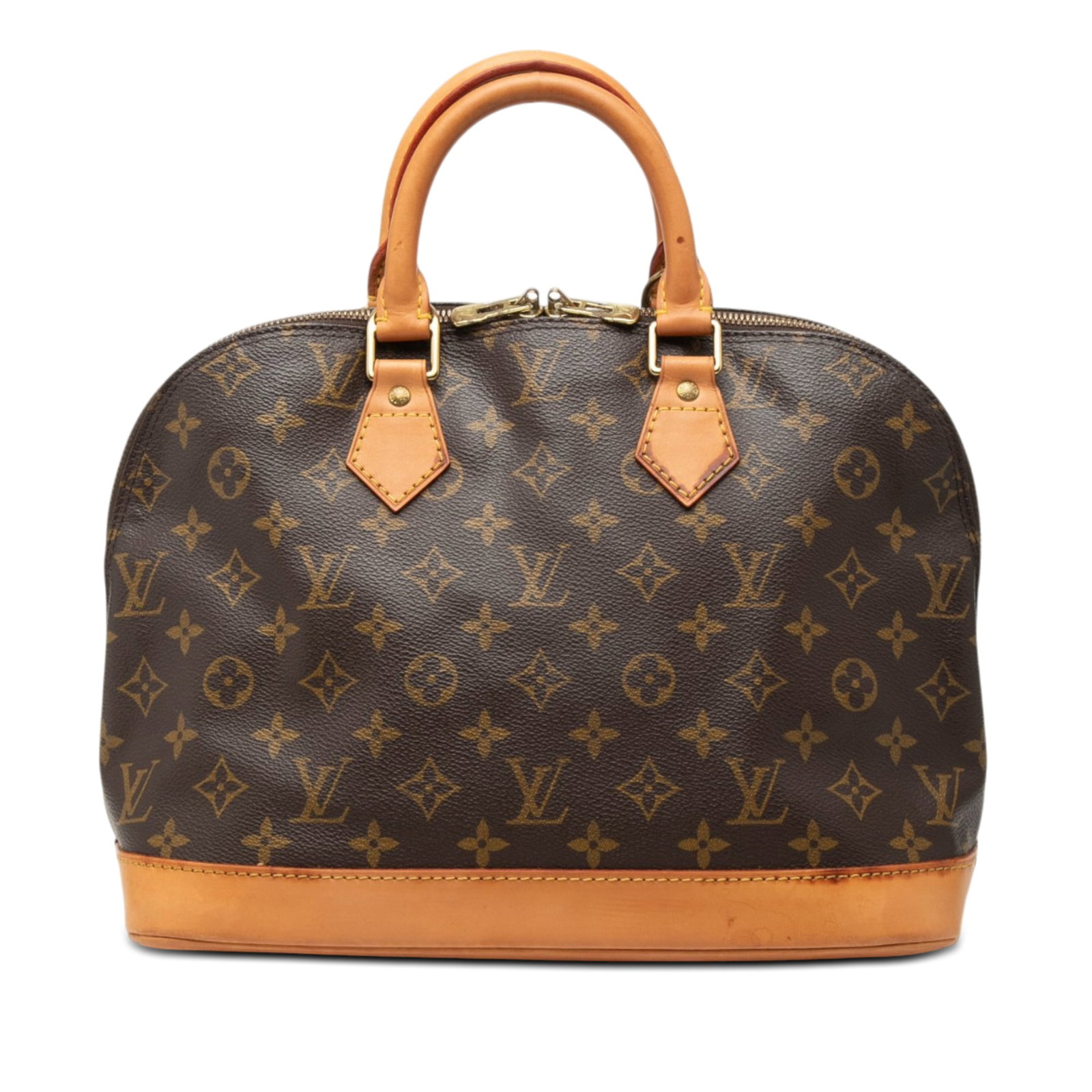 Louis Vuitton Alma PM Monogram Canvas Handbag: Louis Vuitton Alma PM Monogram Canvas Handbag This Louis Vuitton Monogram Alma PM features the iconic monogram canvas body with rolled leather handles and a sturdy leather bottom. The bag is designed 