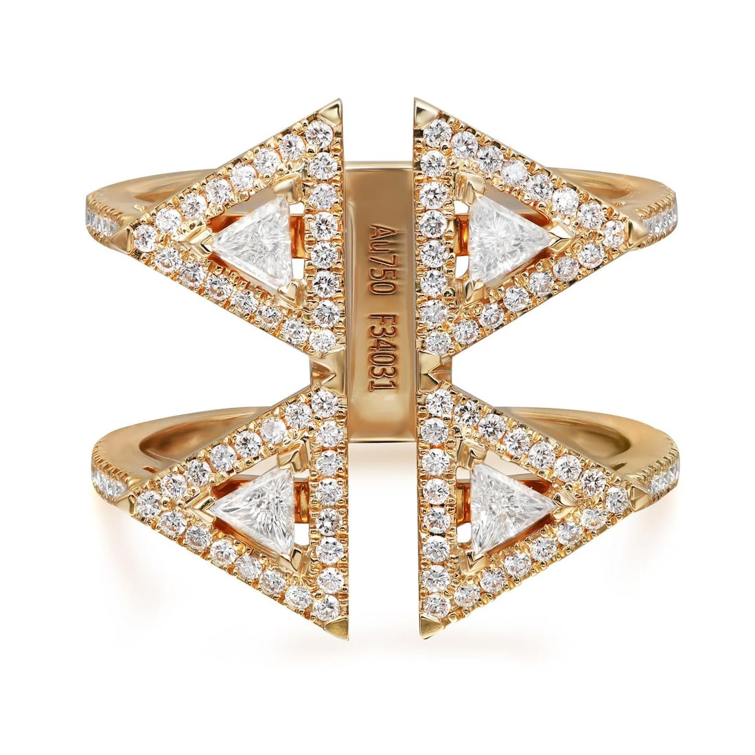 Messika Thea Toi & Moi 0.72ct Diamond Double Ring 18K Yellow Gold (1 of 6)